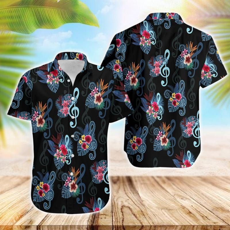 Felacia [Hawaii Shirt] Music Love Tropical Hawaiian Aloha Shirts-ZX1152